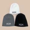 Autumn and Winter Design Simple Parents Letter Embroidery Knitted Hat Men and Women Warm Personality Cold Hat Pullover Hat