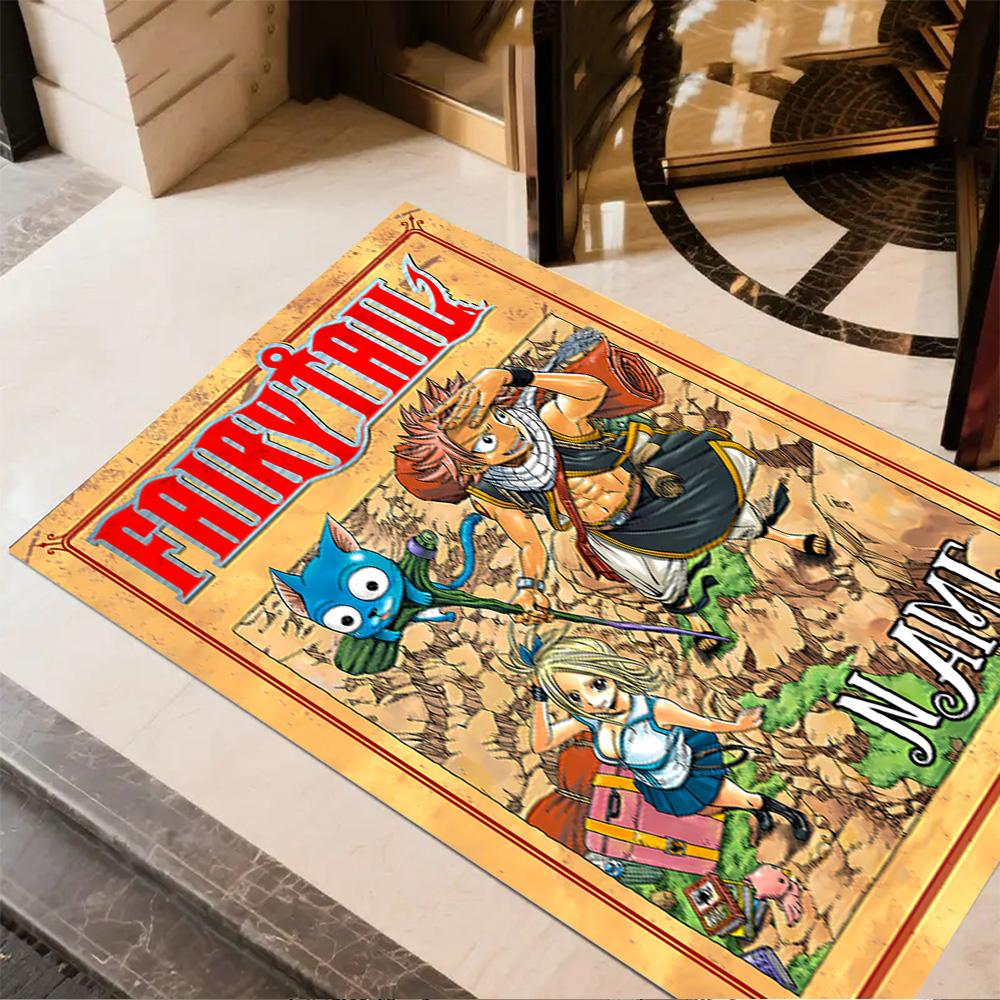 Fantasy Adventure Journey Customizable Name Floor Rug Office Rug Perfect for Living Rooms Foyer Hallway Dormitory Anti-slip Rug Anime Office Decor
