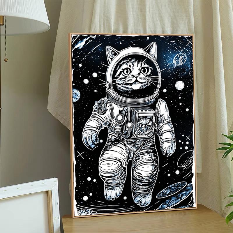 Canvas Printing Art Cat In Life Poster Animal Wall Decor Art Picture Vintage Wall Decoration Home Room Bar Gift for Cat Lovers
