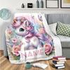 Unicorn In The Jungle Customize Your Name Blanket Warm Comfortable And Soft Blankets Are Suitable For Home Lunch Break Blanket Office Sofa Sofa Gift