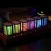RGB Glow Tube Desk Clock LED Lighting Creative Digital Table Clocks Electronic Digital Desktop Watch Living Room Ornament
