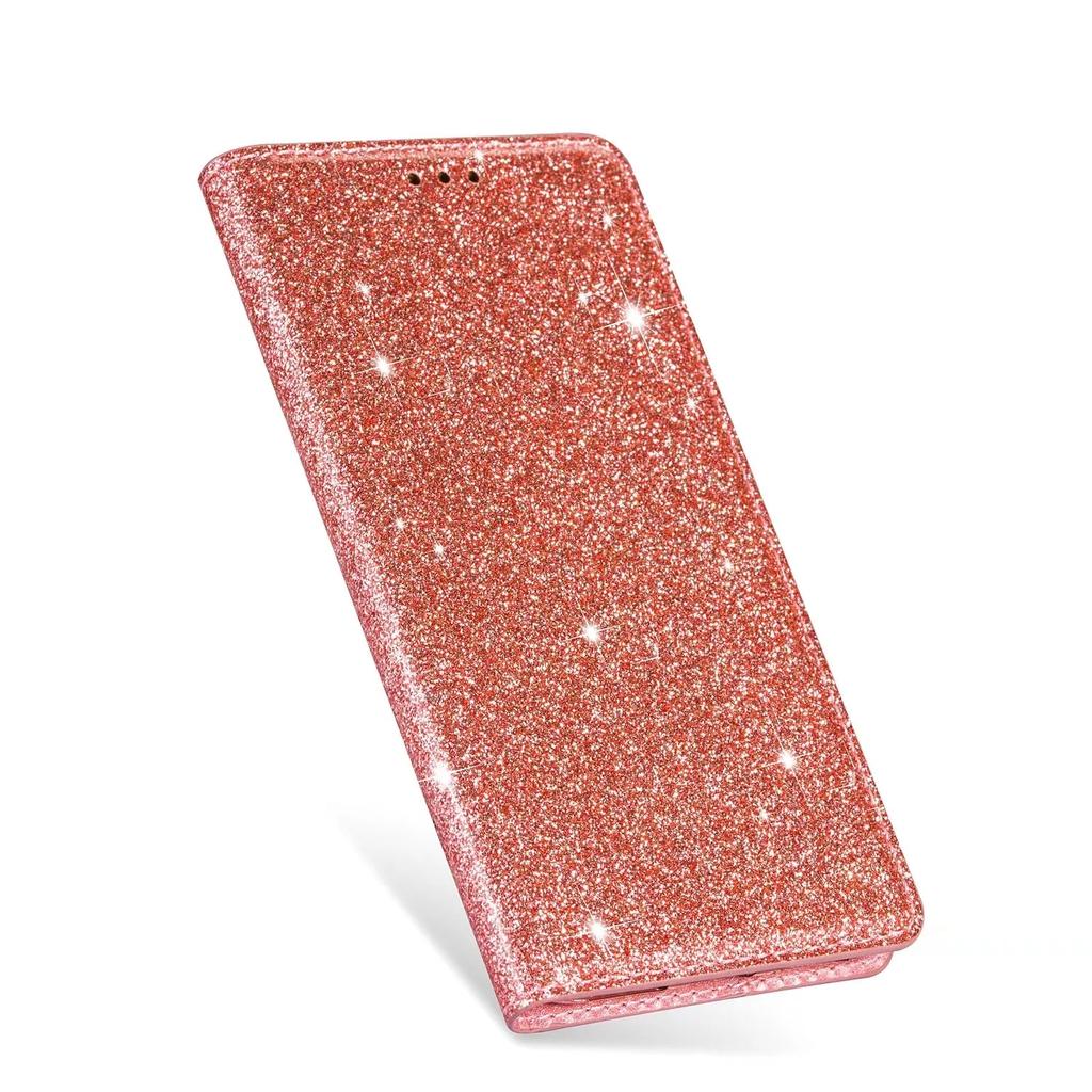 Glitter Bling Leather Case for iPhone 17 16 15 14 13 12 11 Pro XS Max Air XR 8 7 Plus SE Card Holder Magnetic Flip Wallet Cover