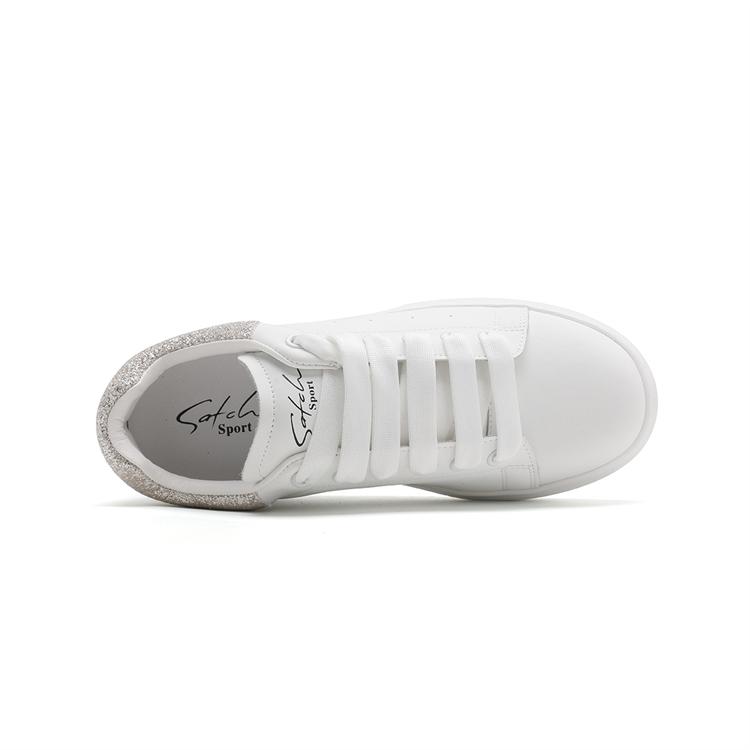 Shachi Sport College Style Age Reducing Versatile Comfortable White Shoes with Lace Up Thick Bottom Women's Casual Shoes