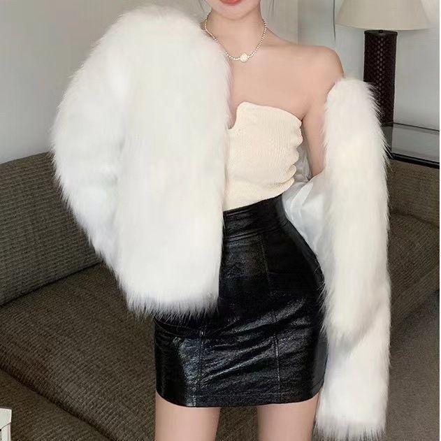 Mao Mao Jacket Women's Autumn and Winter New Imitation Fox Hair Celebrity Style Fluffy Fashion Short Fur