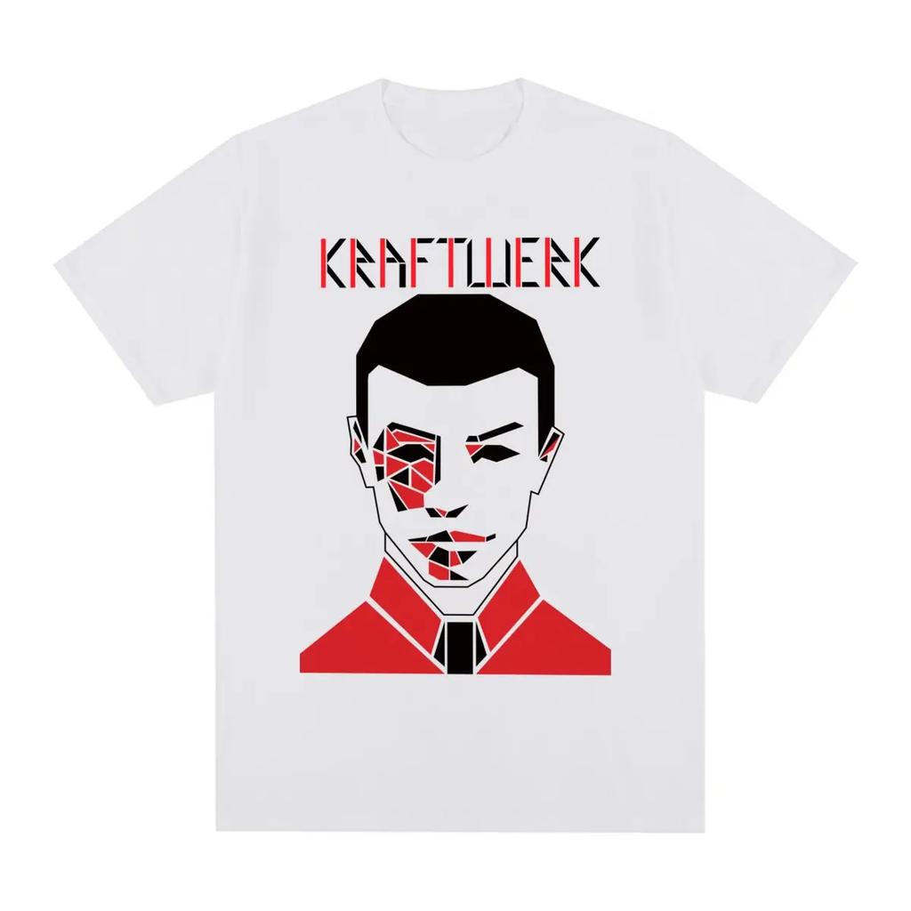 T-shirt Vintage Kraftwerk Anni '70 Elettronica Synth Avant Garde Moda Grafica Retro Cotone Uomo T-shirt Top Donna