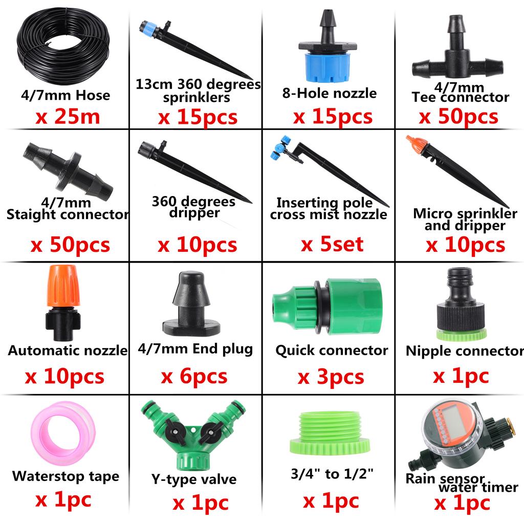 5/10/15/20/25/30m Garden Diy Drip Irrigation Automatic Watering Kit Lawn Agriculture Garden Smart Timer Watering System