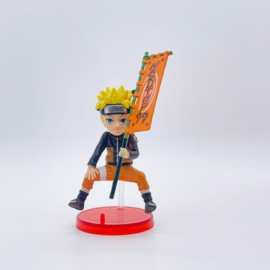 6Pcs Q Version Naruto Battle Version Sakura Gaara Action Figures Model PVC Anime Peripheral Decoration Collection Toys Gift