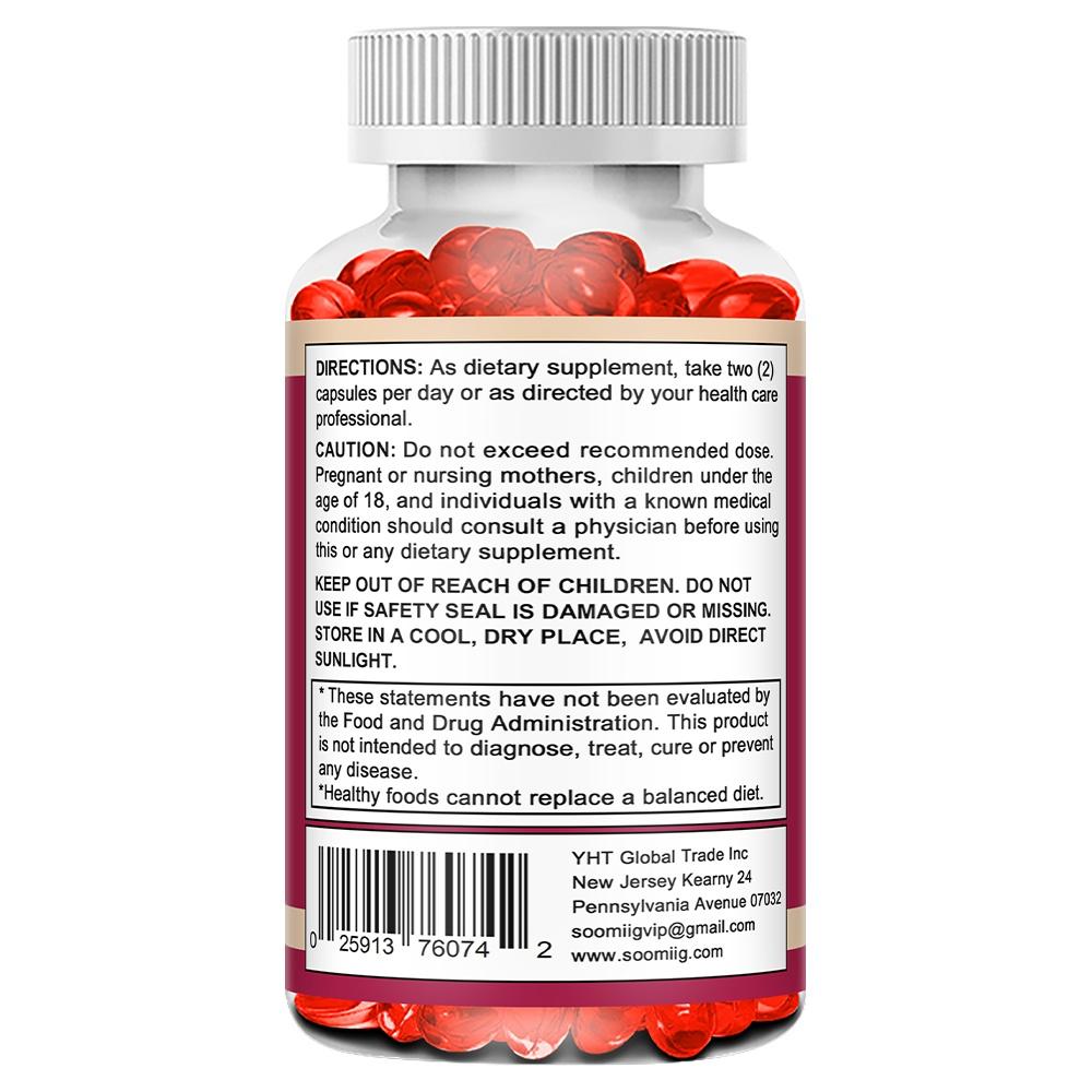 Soomiig Cranberry Fruit Concentrate Softgels, 500mg 50:1 Extract, Equivalent 25000mg, 120 Caps
