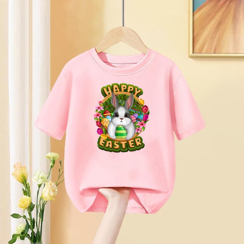 Koszulka dziecięca Królik i Króliczek Kreskówka Ubrania Dziecięce Bluzka z krótkim rękawem Koszulka letnia 2-14T