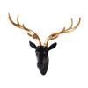 Deer Head Wall Hanging Ornament Office Fireplace Gift Housewarming for Home Decor Collectible Resin Sculpture Hanging Pendant