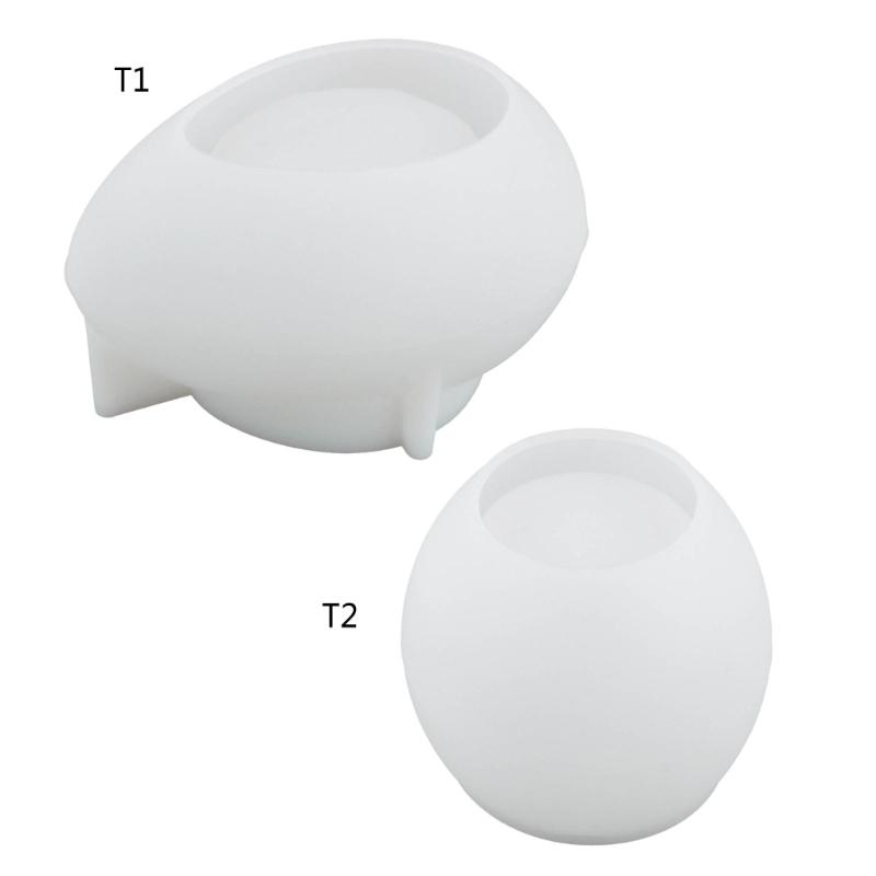 Silicone Candle Holder Moulds Eggs Shaped Silicone Clay Mould Crafts Moulds Silicone Material for DIY Hand-Making Lover