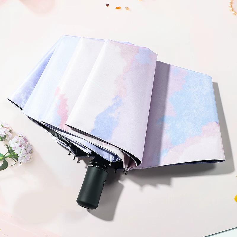 Umbrella for Rain and Sun, Foldable Sun Umbrella, Uv Protection, Compact, Stylish Umbrella for Girls, Large Automatic Sunshade Umbrella, Sun