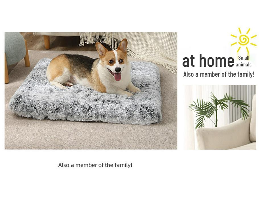 Memory Foam Pet Nest: Warm, Removable, Washable Mat for Dogs & Cats (Inner Cover Excluded)