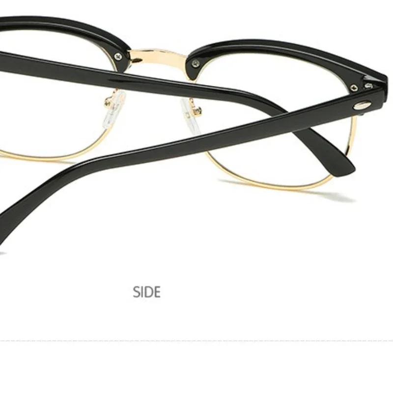 Retro Small Frame Photochromic Myopia Glasses Men's Business Anti Blue Light Glasses Fashion Minus Sight Eyeglasses 0 To -4.0