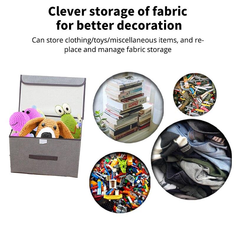 Falten Sie Vliesstoff-Aufbewahrungsbox Grau Home Supplies Kleidung Unterwäsche Socken Und Kinderspielzeug Aufbewahrungsorganisator Kosmetika