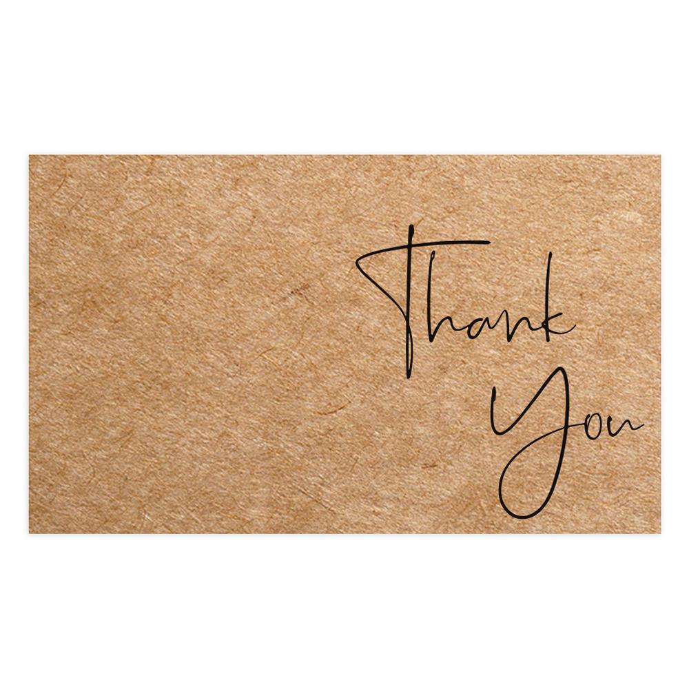 30pcs Natural Kraft Paper Thank You Card Enterprise Store Business Thank You Order Card Wholesale Custom Gift Decoration Card