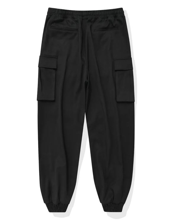 SEVENSELAH Multi-Pocket Flap Cargo Jogger Black