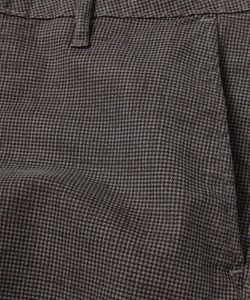 PANICALE Capri Fit Micro Pattern Cotton Pants [Brown]