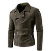 Men's Leather Imitation Leather PU Jacket Large Lapel Light Mature Style Motorcycle Trendy Men's Jacket