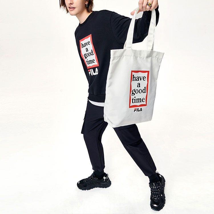Fila Have A Good Time Collection Sweatshirts Unisex Black Crew Neck Moderate F11U149204F-BK