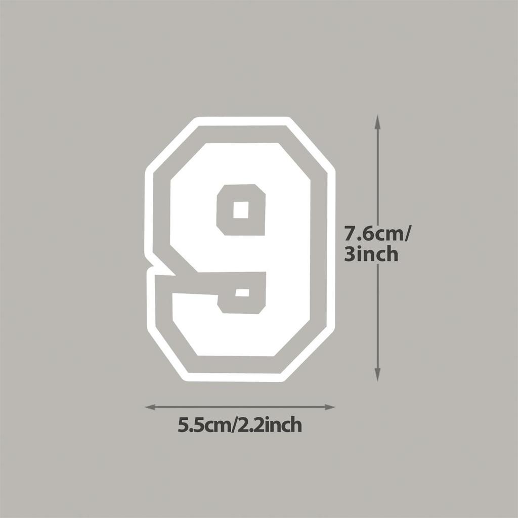 White Numbers 0-9 Iron On Patch Easy To Print For Jersey T-Shirt Parches Ropa Hoodies Diy Stickers Heat Transfer Washable