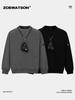 Heavyweight American Trendy Round Neck Hoodie 2025 Autumn/Winter Men's Thickened Fleece Top