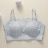 Tube Top Underwear Women's Summer Thin French Lace Suspender Anti-light Beautiful Back Comfortable and Breathable Triangle Cup Bra Cover