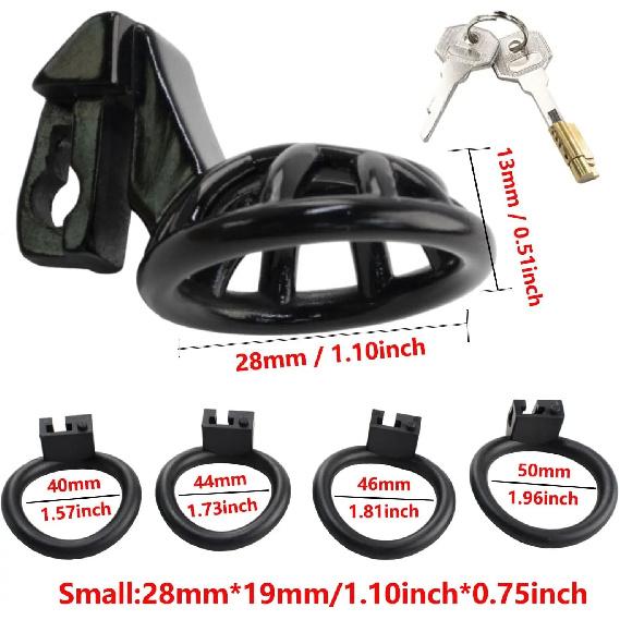 2026 NewSuper Small Penis Ring Sissy Chastity Cage,Locked in Male Chastity Device with 4 Base Ring26