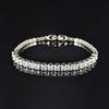 Korean Style Zircon Diamond Copper Tennis Bracelet for Women - Fashionable, Anti-slip Chain, Simple Design (s4773)
