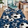 Crystal Velvet Football Printed Area Rug for Bedroom, Living Room, And Home Decoration. Non-Slip Mat Suitable for Bedside And Office Chair