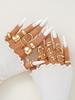 13/14/15 Pcs Exaggerated Fluid Design Rings Set For Women Vintage Asymmetrical Finger Ring Daily Wear Casual Date Birthday Gifts
