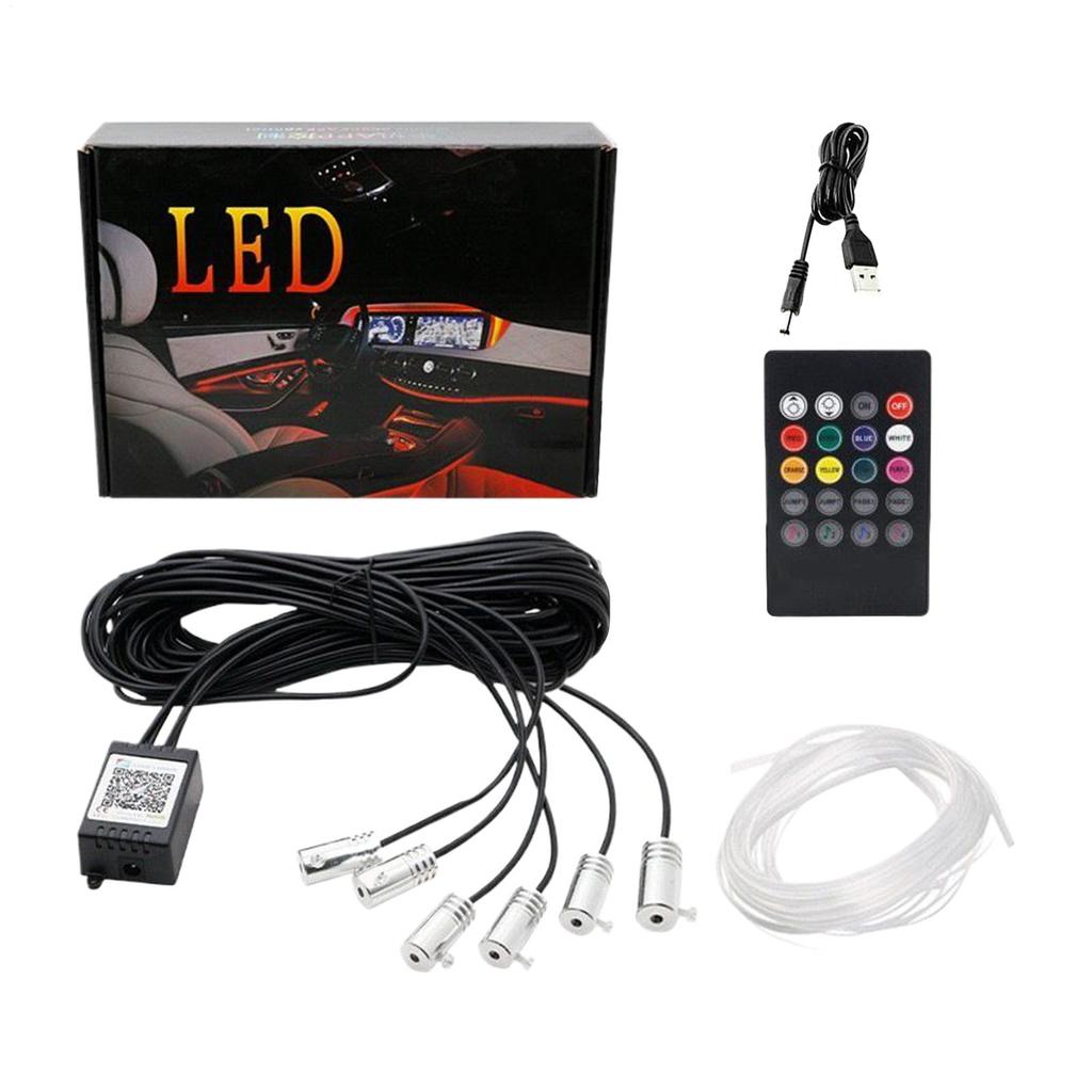 Car LED Light Strip Automotive Atmosphere Light 26.25ft 1-6 APP Control Ambient Lighting Car Sound Control Interior LED Strip