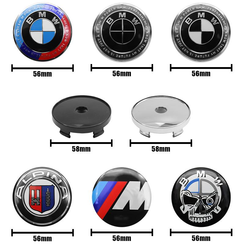 4Pc 56mm+60mm Car Logo Wheel Center Cap Emblem For BMW M Performance E46 E90 E60 F10 E39 F30 E36 F20 E87 E90 E70 Hub Cover Badge