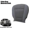 Gray Front Driver Side Bottom Replacement Cloth Seat Covers Compatible with Ford F250 F350 F450 F550 2017 2018 2019 2020 2021