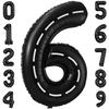 40 Inch Race Car Black Number 0-9 Birthday Party Balloons Boys 0th Birthday Party Race Car Theme Party Decorations Supplies