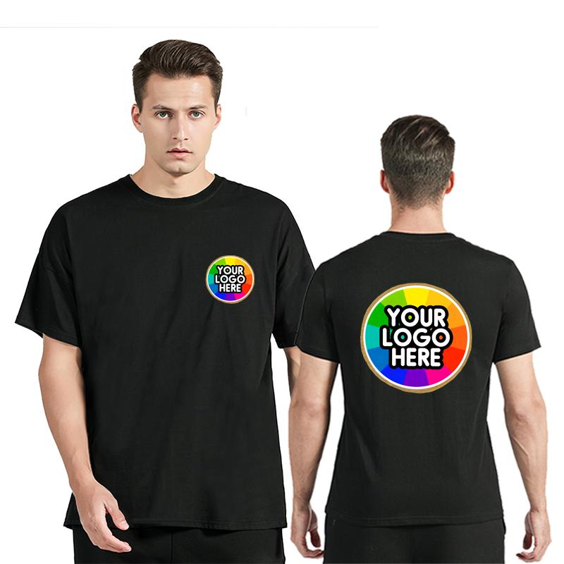 Customized Cotton Printed Your Logo Tshirts Men Short Sleeve Tshirt Women Personality Casual Streetwear Custom Tees Tops