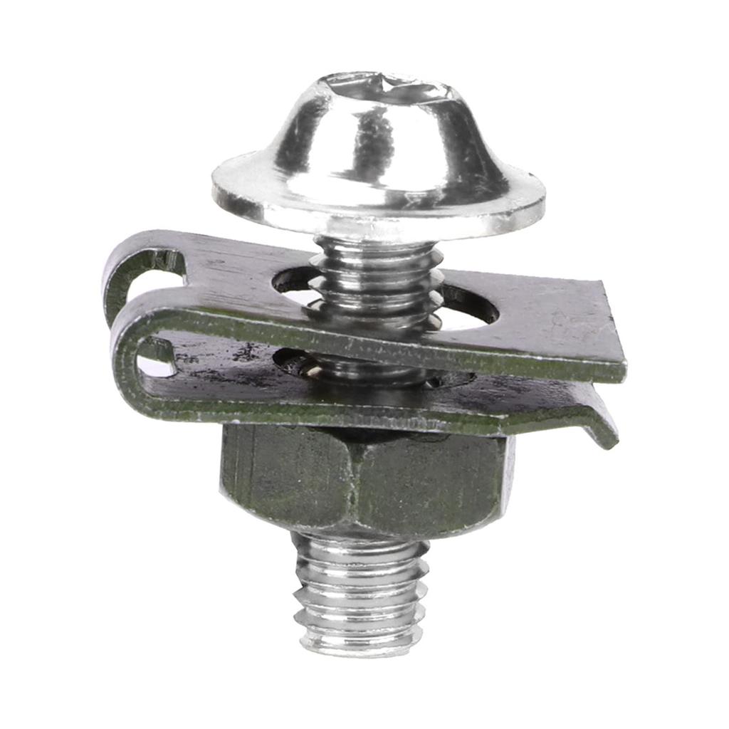 Qiilu [10pcs] 0.2 X 0.6 Inch (5 X 16 Mm) Clip Nut Screw Type