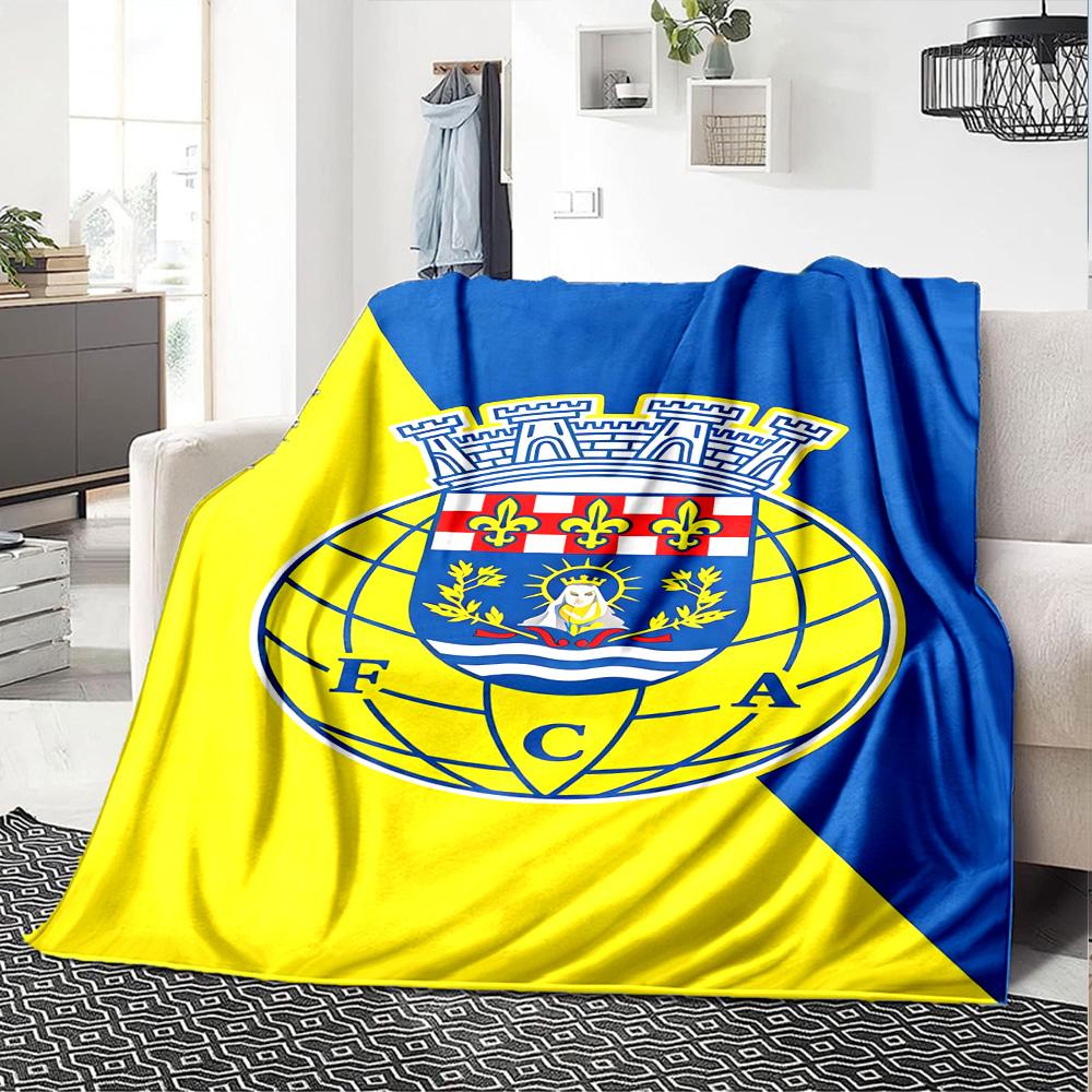 FC Arouca Print Flannel Blanket High Quality Warm Comfortable Cover for All Seasons Perfect for Gifts Home Decor