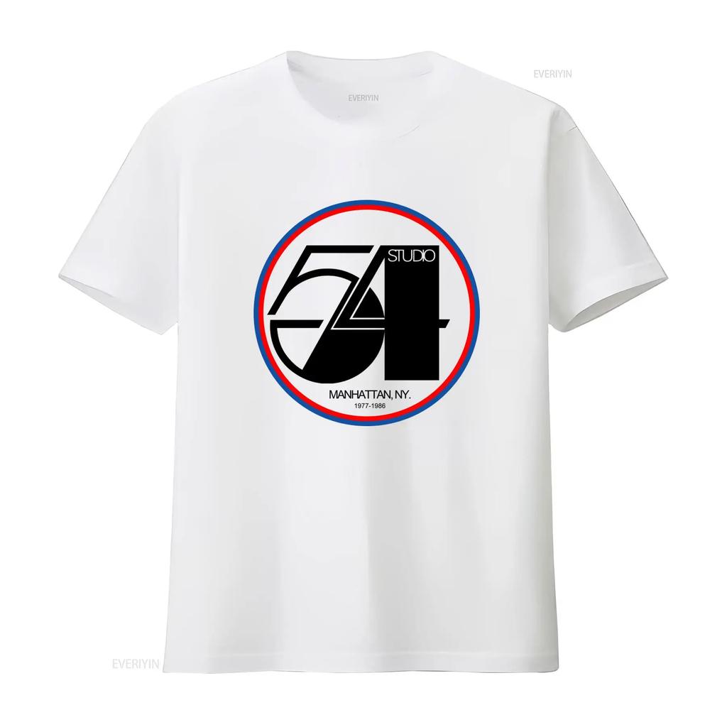 Studio 54 T Shirt Manhattan NY 1977 1986 Retro Design Vintage Washed Streetwear Stretched Designer Clothes Comfortable Casual