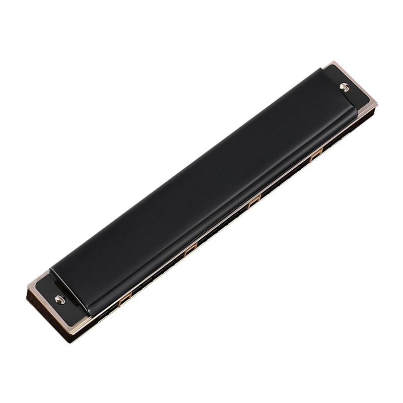 24-Hole Professional Harmonica for Beginner, Diatonic Double Tremolo Harmonica Fit for Adults Music Student Teacher Gift