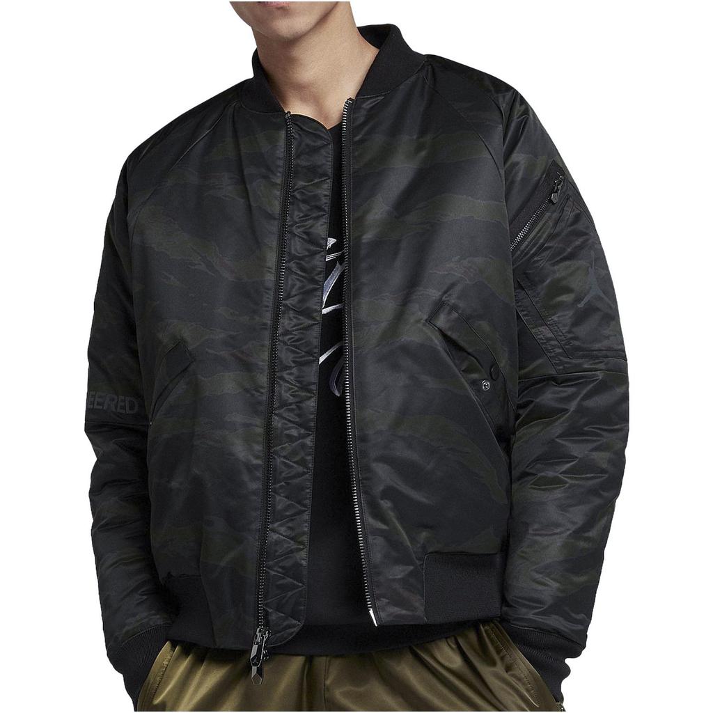 Jordan Sport Casual Long Sleeve Zip Cotton Jacket Men Tops Black AH0687-013