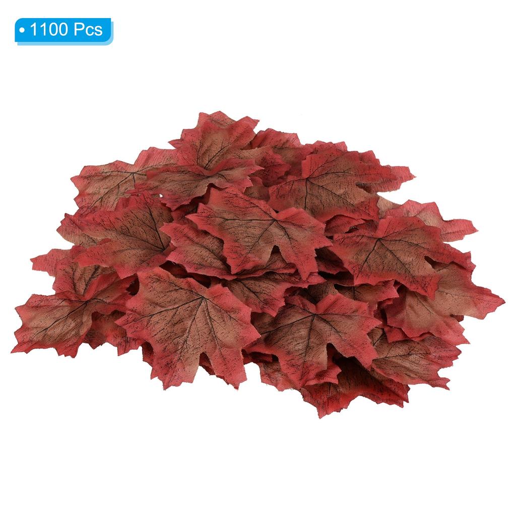 Artificial Leaves, 400/1100 Pcs Fall Maple Autumn Fake Leaf for Wedding Party Thanksgiving Halloween Decoration, Gold