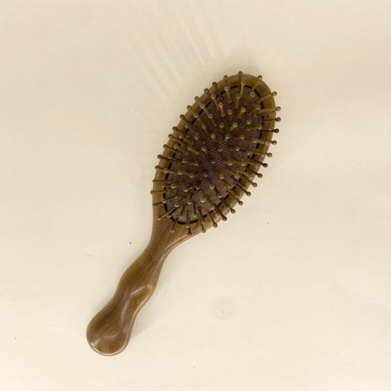 Green Sandalwood Handle Airbag Massage Comb