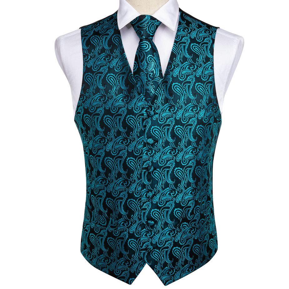 peacock vest and tie