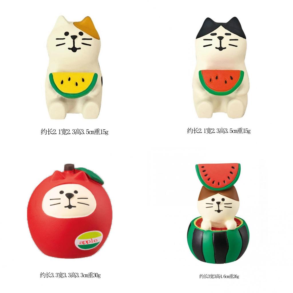 Summer Watermelon Cat Resin Figure For Kids And Office Decor