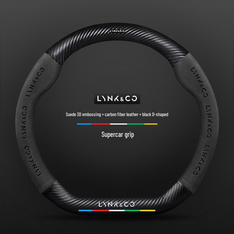 Steering Wheel Cover for Lynk & Co 01/02/03/05/06/09 (2023) - Carbon Fiber, All-Season