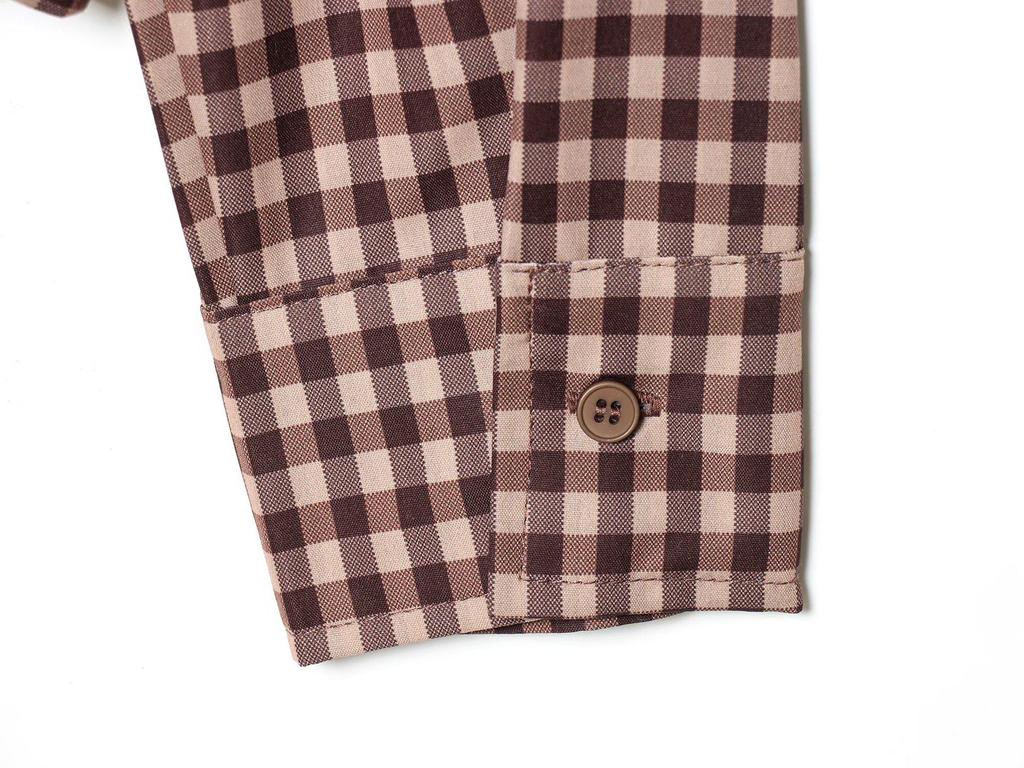 Spring 2026 Women's Plaid Shirt: European & American Style, Slim Fit, Versatile Fashion.