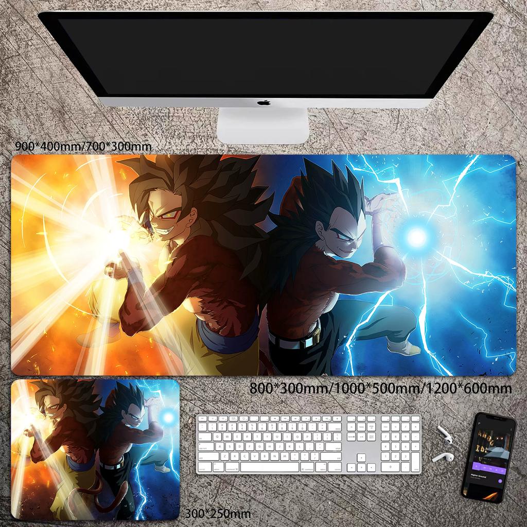 Skórzana podkładka pod mysz do biura Wysoka rozdzielczość Drukowanie Dragon Ball Mata na biurko Uroczy Son Goku Zablokowana krawędź Duży Pogrubiony Mata na biurko komputerowe Podkładka do pisania Klawiatura