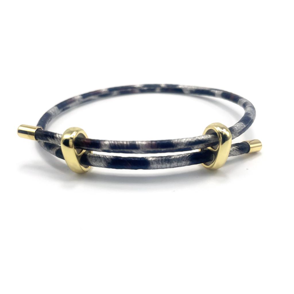 10Pcs Cow Print Leopard Adjustable Bracelet PU Leather Fashion Bracelet Men Women Accessories DIY Jewelry Accessory