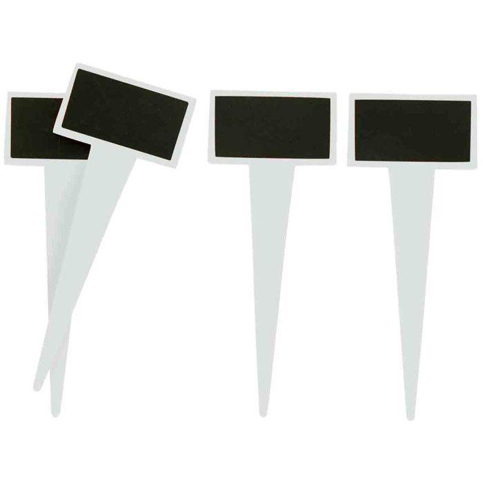 Porte-étiquettes ardoise à piquer 4,5x2,5x11 cm 6 pièces